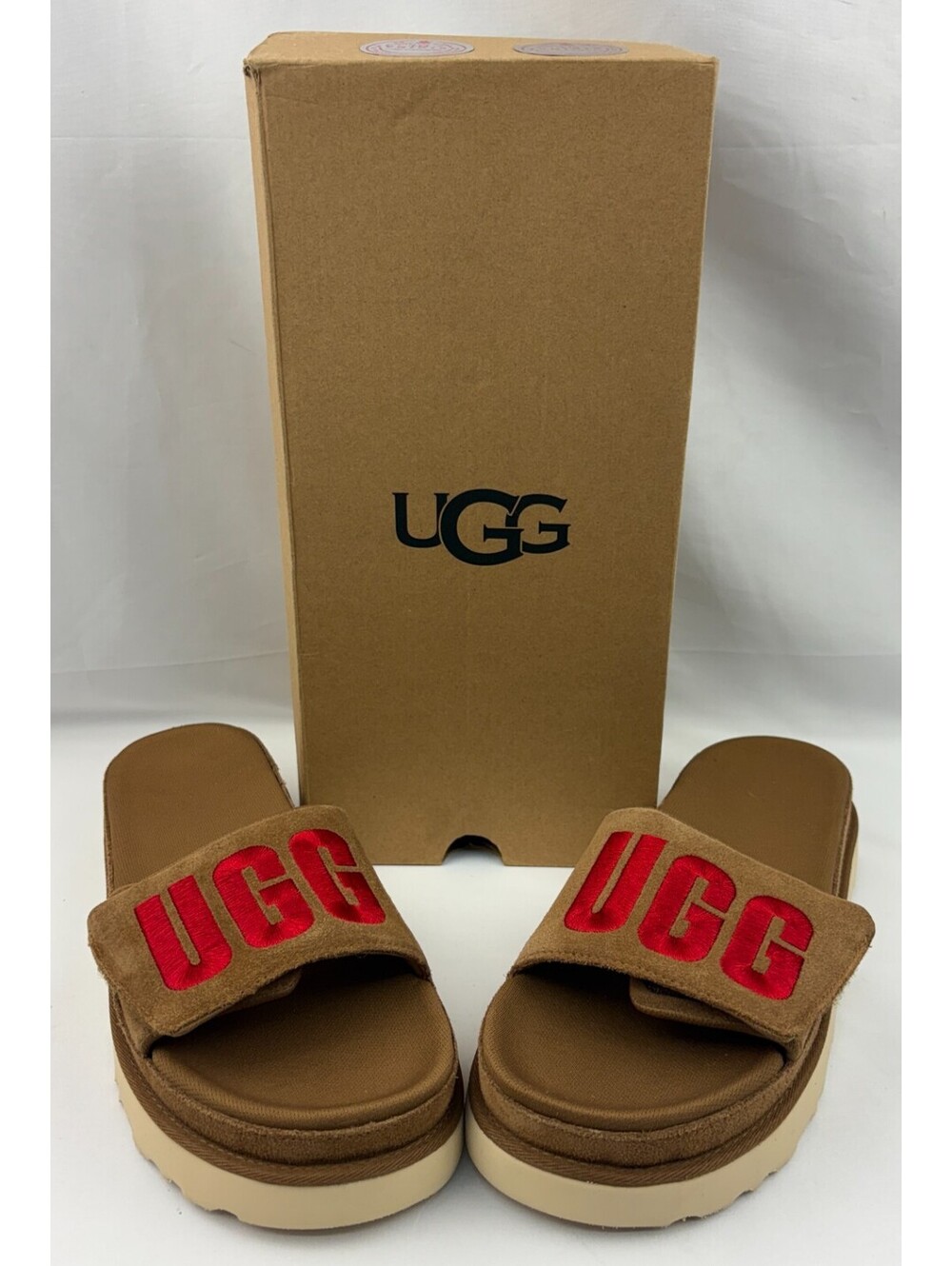 UGG Women's US Size 11 Chestnut Brown Suede Laton Slide S/N 1110110